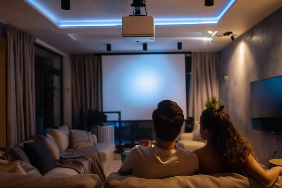 home theater projector and screen